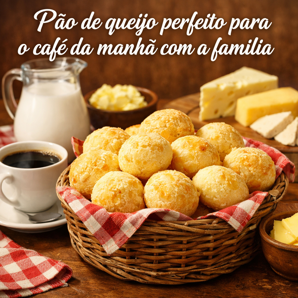 Pão de queijo caseiro perfeito para reunir a família