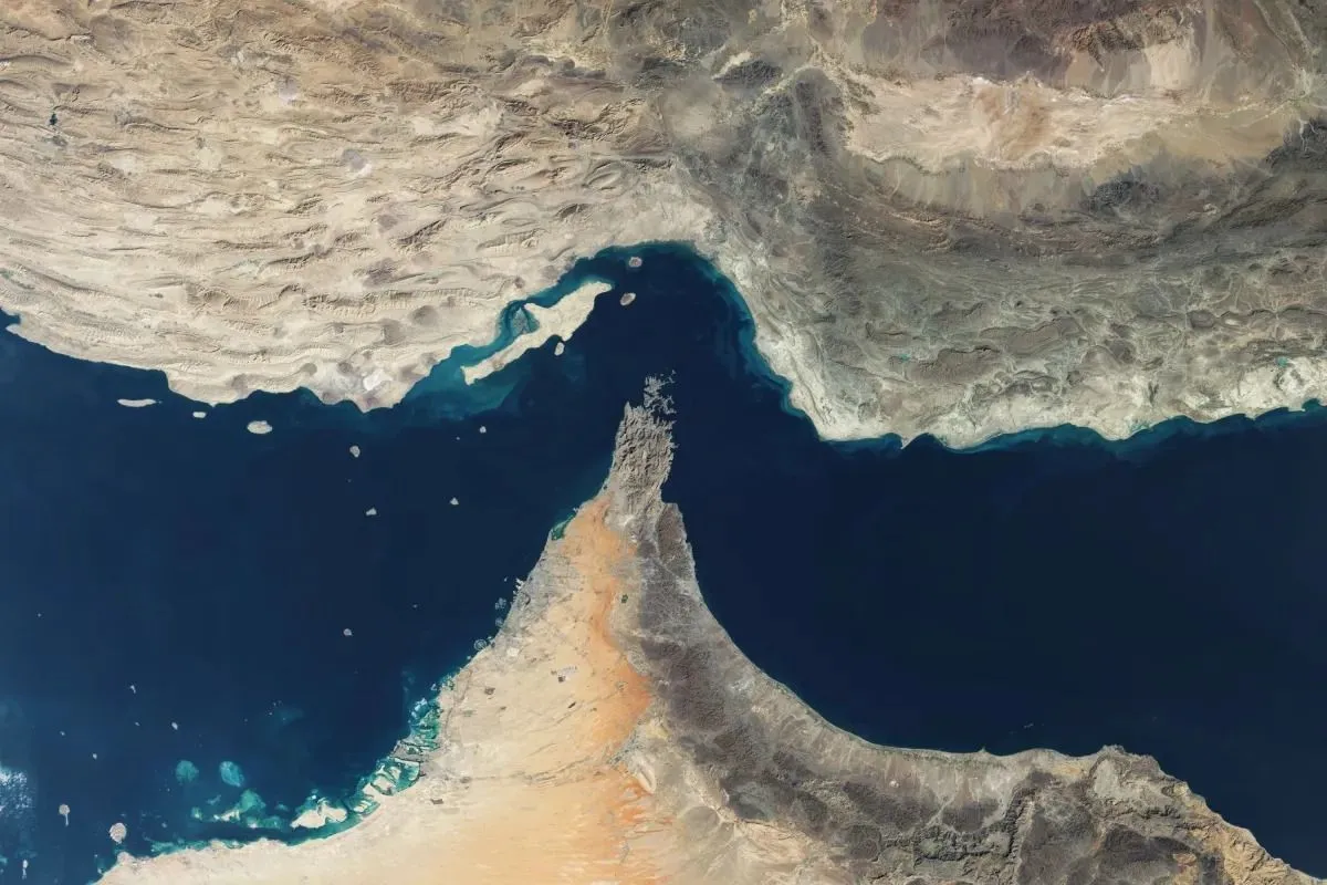 Imagem de satélite do Estreito de Ormuz • Gallo Images via Getty Image