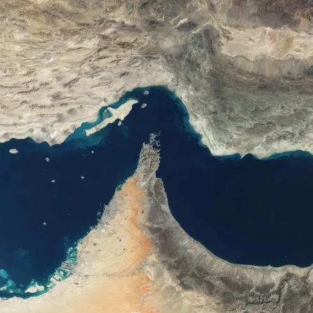 Imagem de satélite do Estreito de Ormuz • Gallo Images via Getty Image