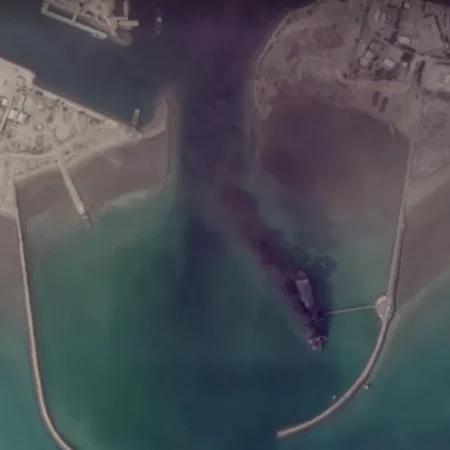 Navios do Irã são atingidos e aparecem em chamas em imagens de satélite